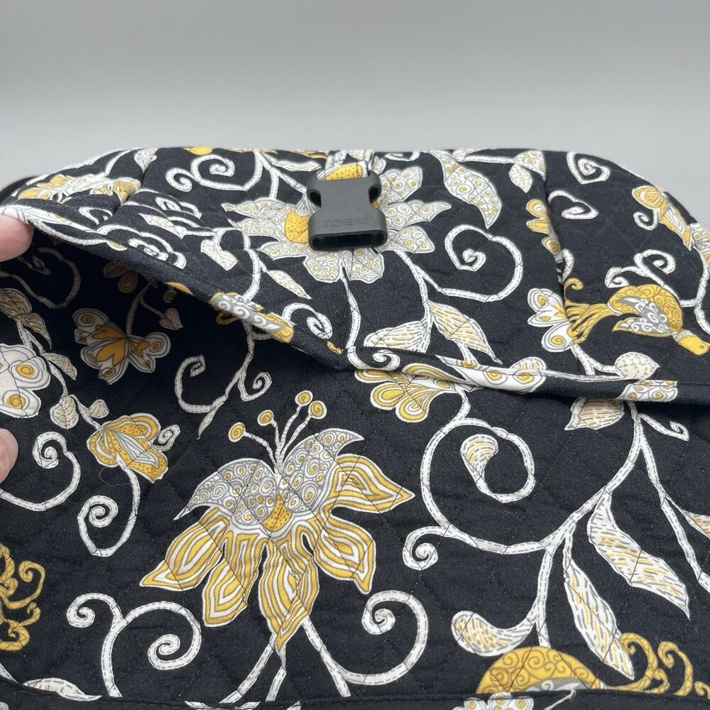 Vera Bradley Crossbody Messenger Laptop Bag Purse Shoulder Yellow Birds Pattern - Picture 9 of 12